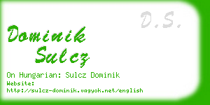 dominik sulcz business card